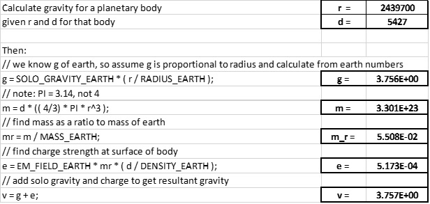 gravity - How to determine Gravity Mercur10