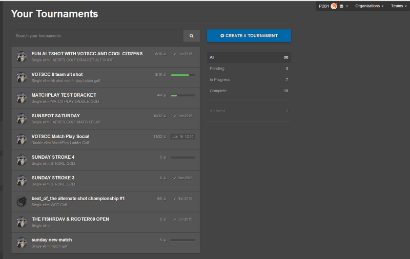 STEP BY STEP CHALLONGE REGISTRATION FOR AN ALT SHOT TOURNAMENT  First_10