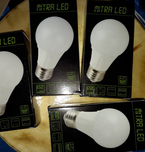 MITRA LED E27 LED 7 Watt 4er Packung 650 Lumen Allebi10