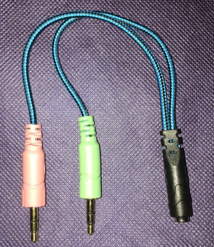 AOSO 3,5mm Audio Klinke 2 auf 1 Y Kabel Adapter  Alledr12