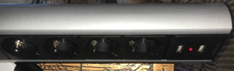 HUX POWER® 4 fach horizontale Tischsteckdosenleiste mit USB EL10204U Amtisc11