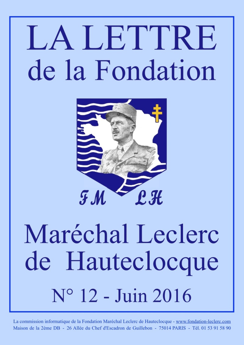 LETTRE de la Fondation Maréchal Leclerc n°12 (juin 2016) Lettre10