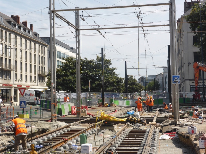 Tram centre ville Nantes travaux jusqu'au 28 août P1100220