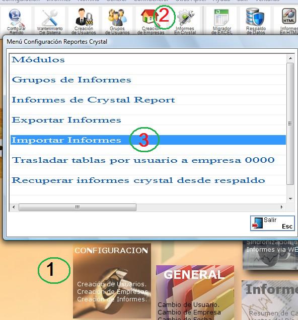 Cargar un informe Crystal desde un archivo. Screen20