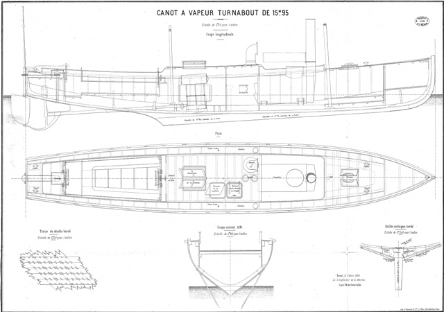 Canot à vapeur Turnabout de 15m95 de 1888 Gm21pl10