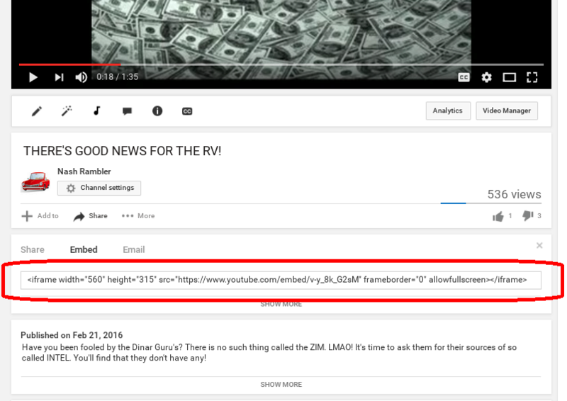 For those of us who post videos in the DinarDaily forum Flash-10