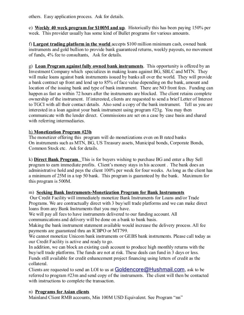 Public Documents From VFI From Public Websites. "A Scammers Nightmare?" Ppplis14