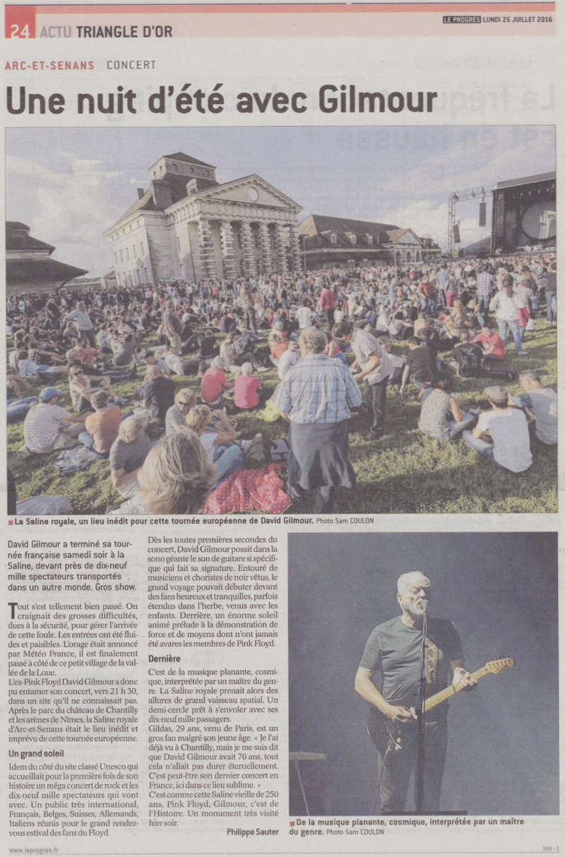 David Gilmour à la Saline Royale d'Arc-et-Senans (Besançon) le 23.07.16 - Page 21 Le_pro12