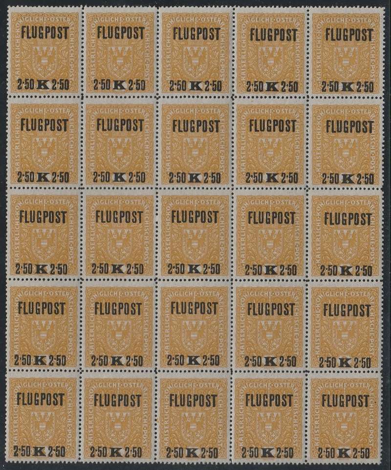 FLUGPOSTMARKEN-AUSGABE 1918 25_blo12