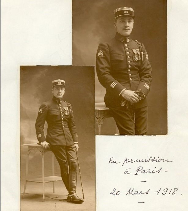 Jean Petit, officier du 102° B.C.P. 1916-1918. Jp12113