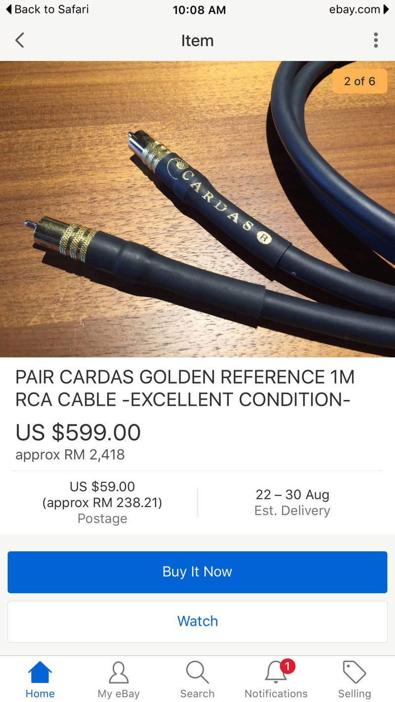 Sold - Cardas Golden Reference RCA cables Image37