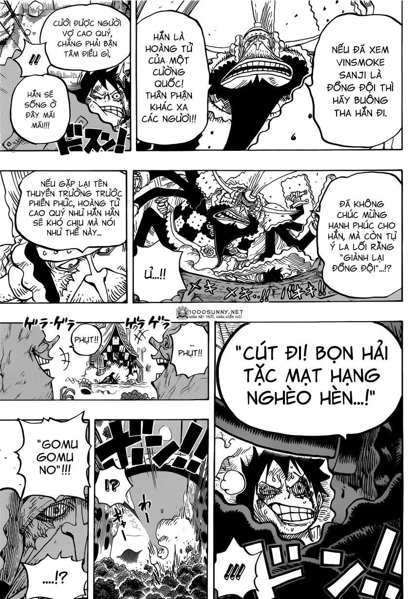 One Piece Chapter 837: Luffy vs Chỉ huy Cracker!!! 15a11