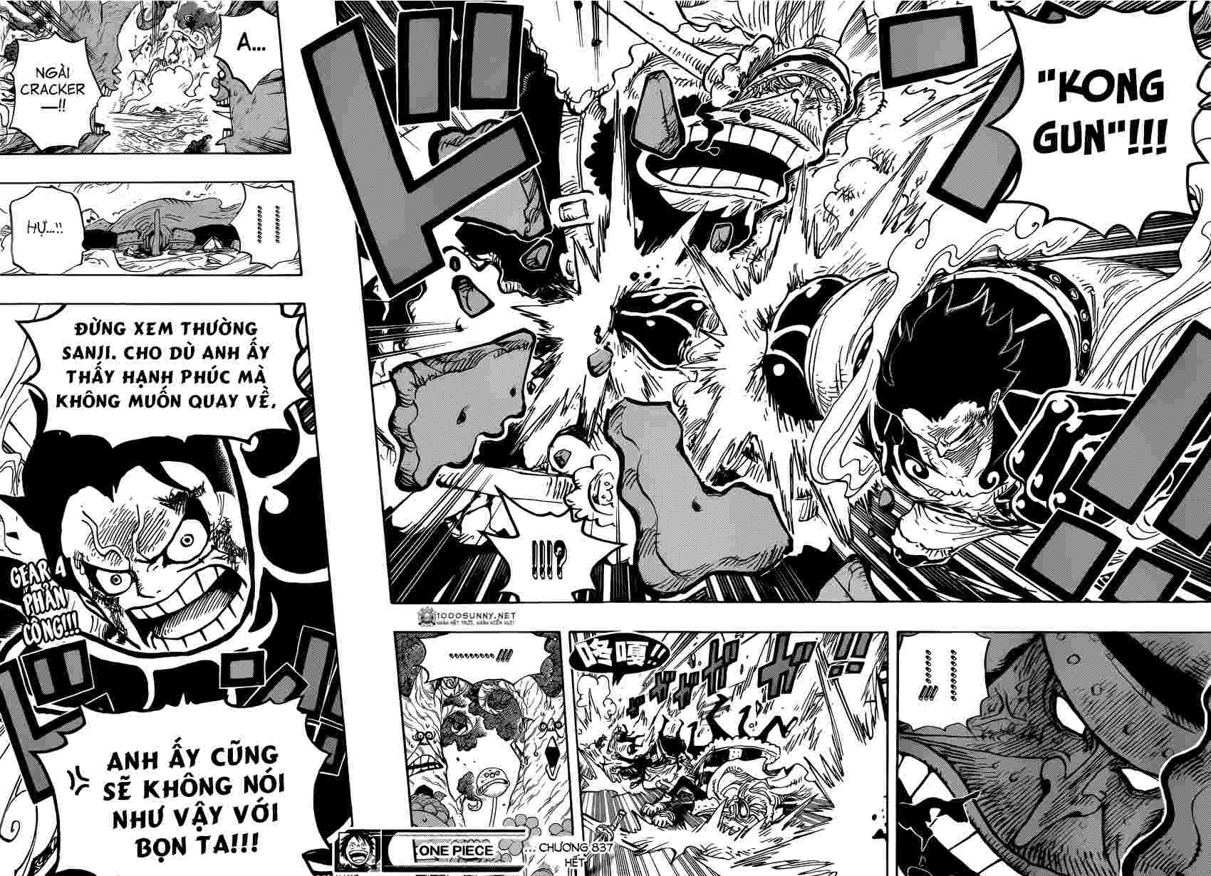 One Piece Chapter 837: Luffy vs Chỉ huy Cracker!!! 16-1711