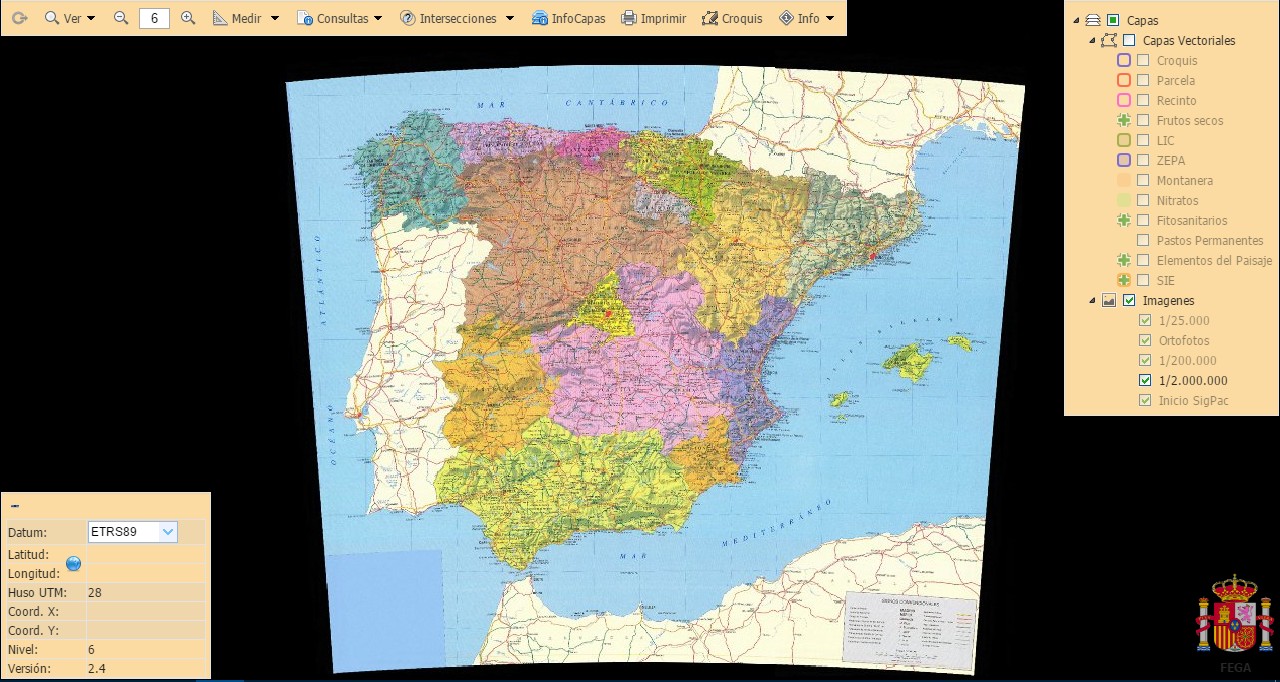 Carte de l'Espagne au 1:200.000 2016-016