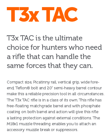 [TIKKA] T3X, achat imminent, choix du modèle T3_tac10