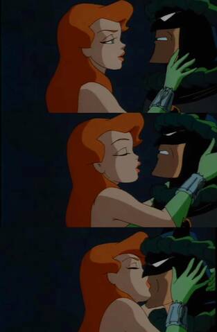 poison ivy batman kiss lips tongue clipart