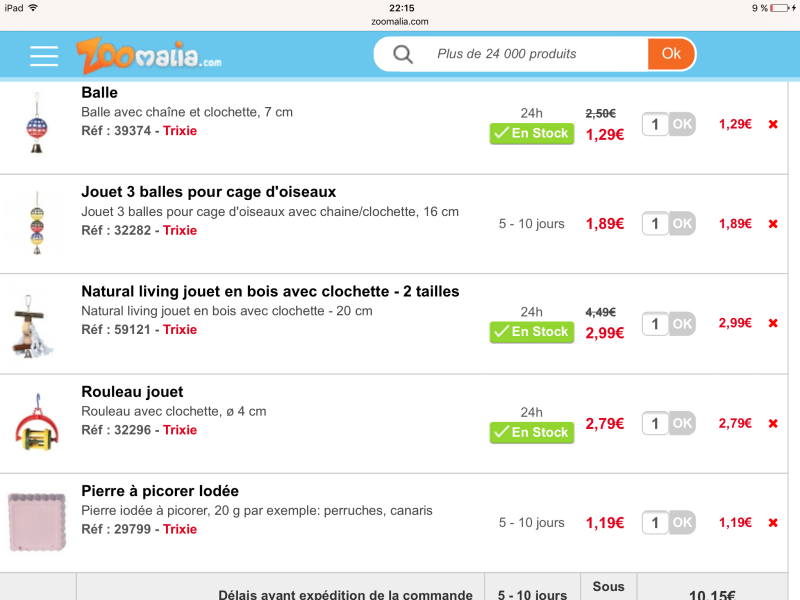 Commande zoomalia