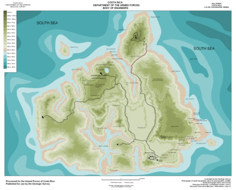 Isla Nublar Topographic Map Isla Sorna Map