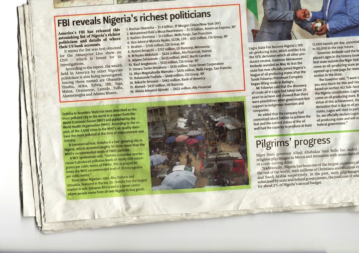 FBI List Of Nigeria’s Richest Politicians Fbi10