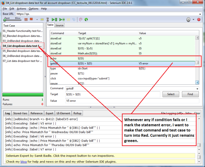 How can change the color font for log and test case section in Selenium IDE? Seleni10