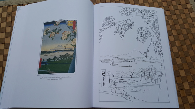 Cahier de coloriages Paysages du Japon Ed. du Chène - Utagawa HIROSHIGE 20160816