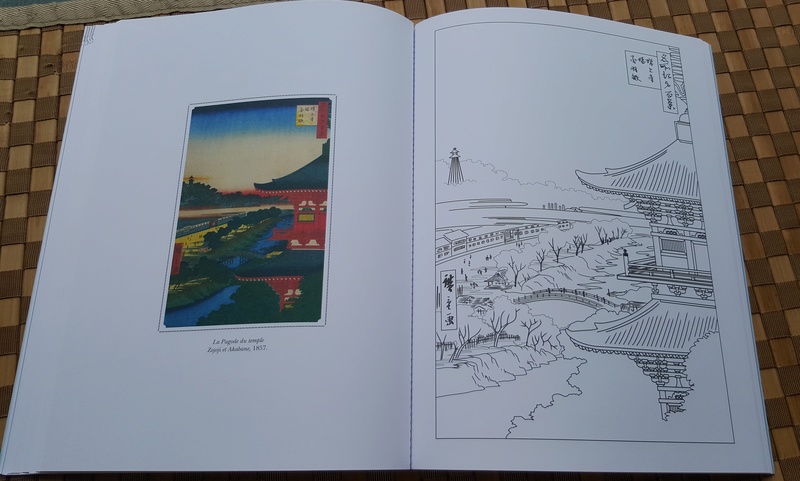 Cahier de coloriages Paysages du Japon Ed. du Chène - Utagawa HIROSHIGE 20160817