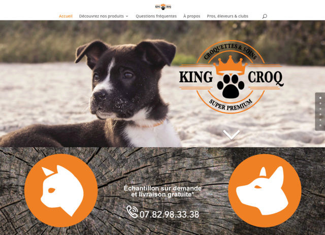 King Croq : croquettes et soins naturels pour chien et chat sur l'Ile-de-France Accuei11