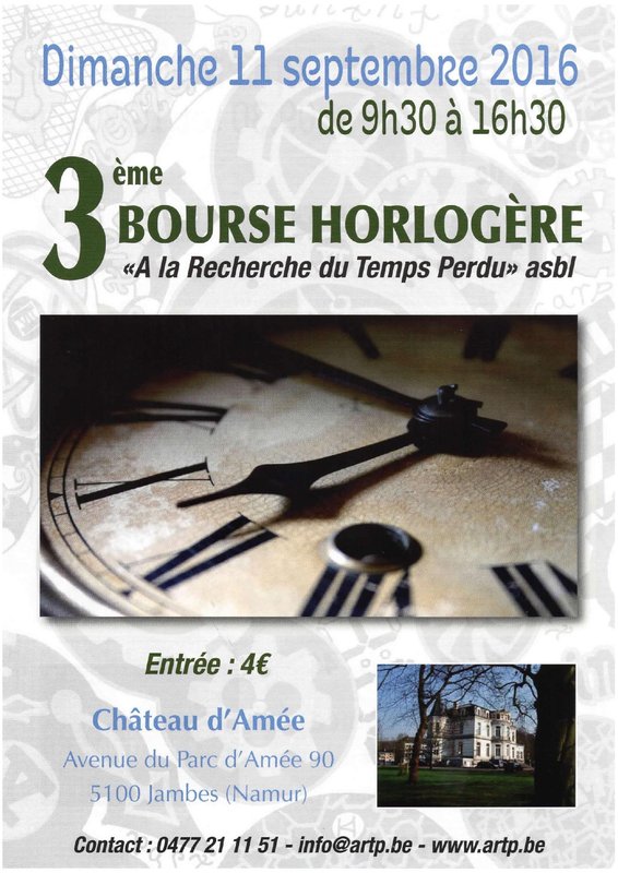 Bourse horlogère (3ème édition) au château d'Amée (Namur) le 11.09.2016 72109810
