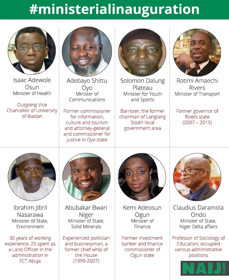 Full List Of Buhari's Ministers, Their Brief Profiles Vllkyt11