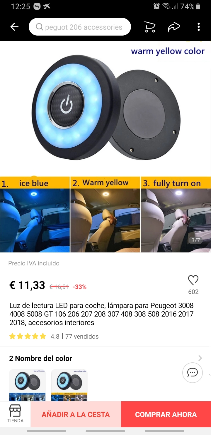 Luz interior Screen16