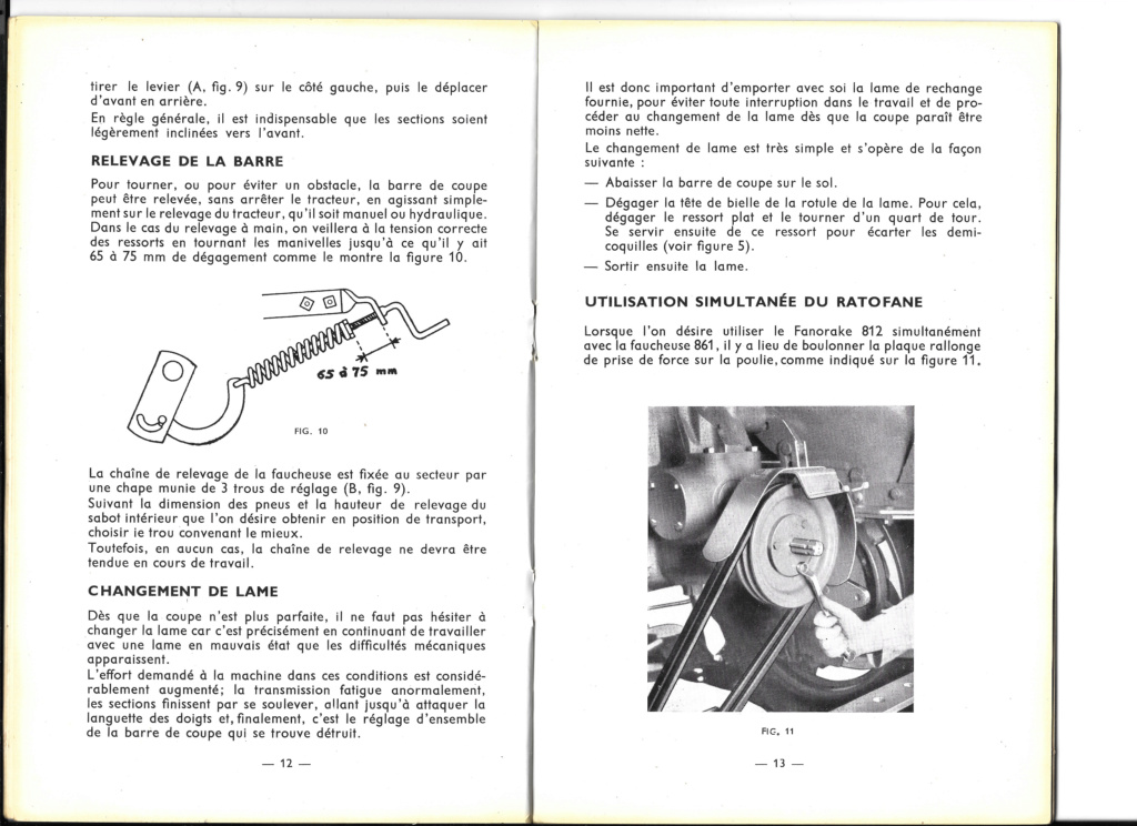 courroie - reglage courroie faucheuse pony812 Mf_86119