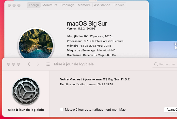 Mise à jour macOS Big Sur 11.5.2 ( 20G95 ) Captu314