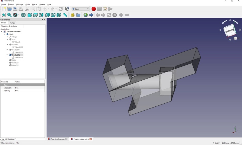 Comment fusionner 2 pièces sur Freecad 3_desc10