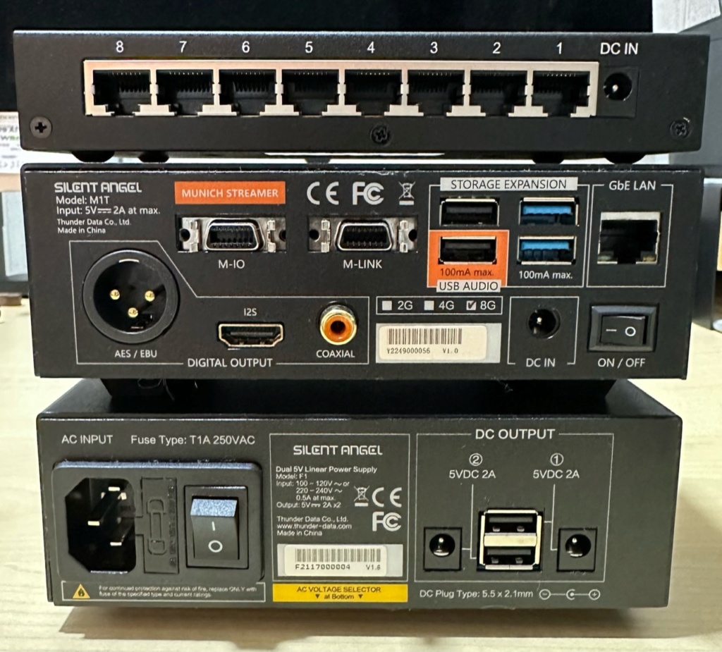 Silent Angel Music Streamer,Power Supply,Network Switch 6387bb10