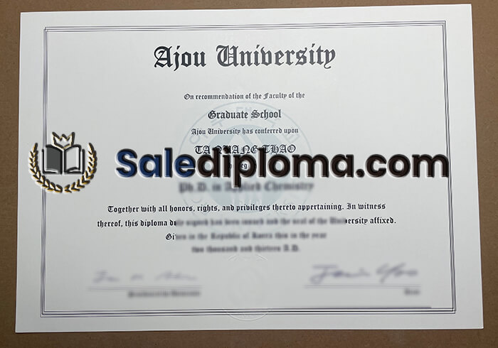 Can You Get Ajou University fake Diploma Online? Ajou-u10