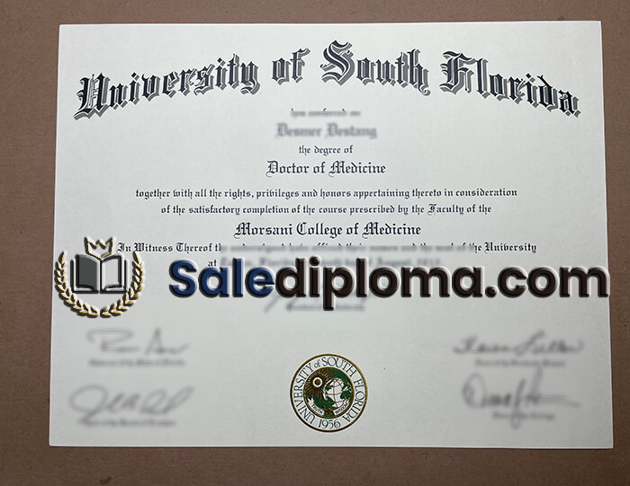 I Want to Order Fake University of South Florida Diploma? Univer10