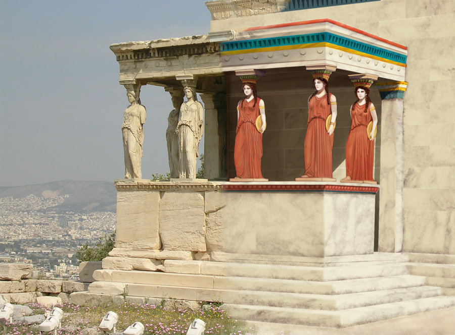 Lateral du temple d´Erechthéion avec ses Caryatides au 1/35 ( Terminé ) Cariat10