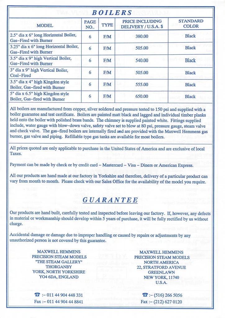 Maxwell Hemmens 1992 Price List US Dollars Page_410