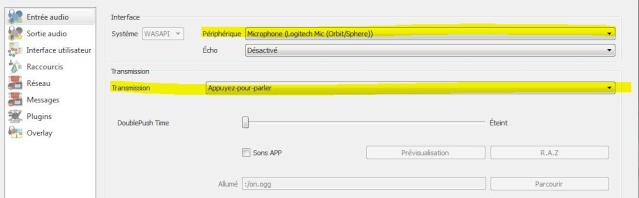 Systeme Vocal ( MUMBLE ) A disposition Mum510