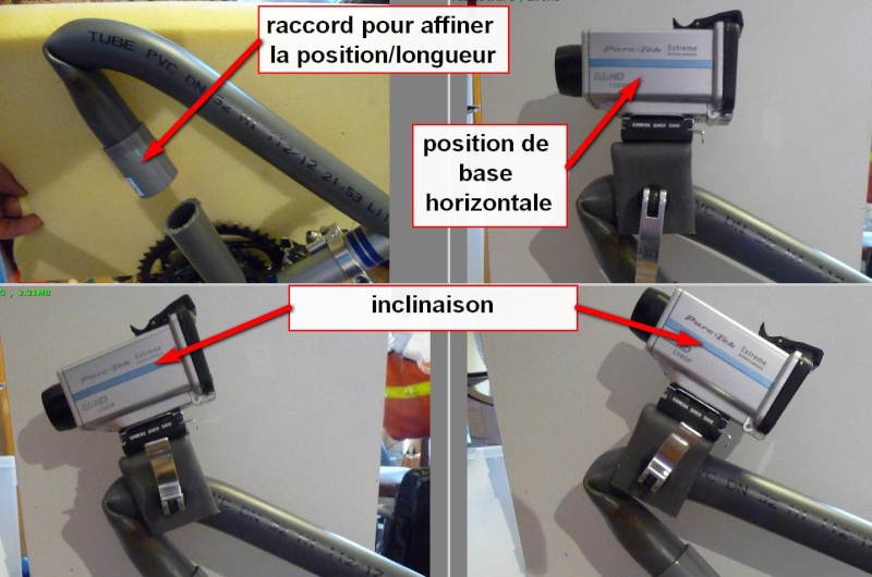 cam sport - cherche idée ! pour support de caméra sport DEVANT le pédalier. Suppor19