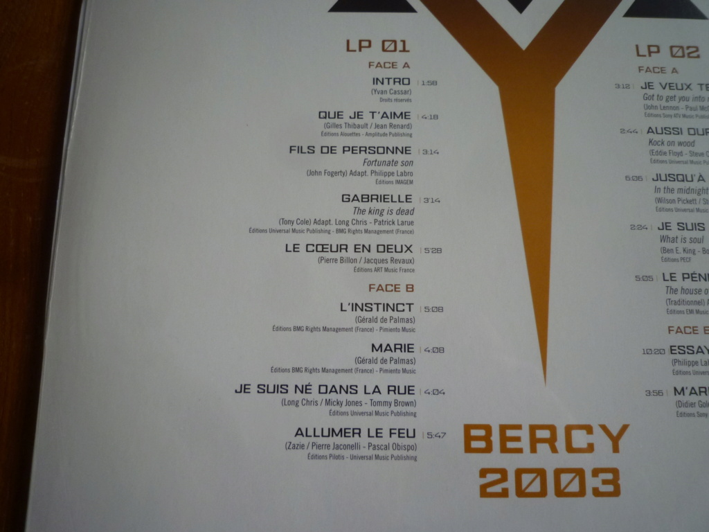 double 33 tours "BERCY 2003" édité par Mercury P1620058