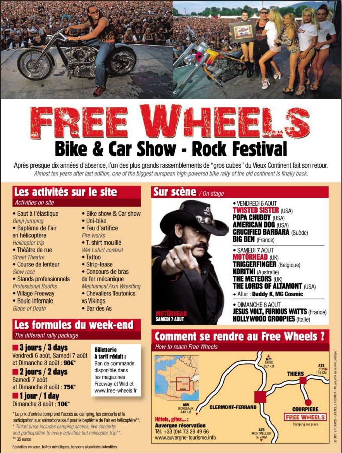 FREE WHEELS - Bike & Car Show - Rock Festival Fw00110