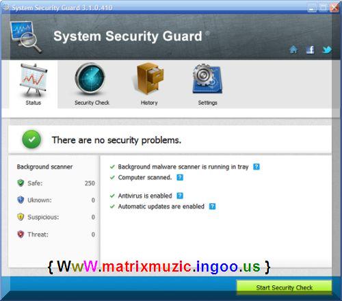     System Security Guard 3.1.0.410     2012 Ousoou10