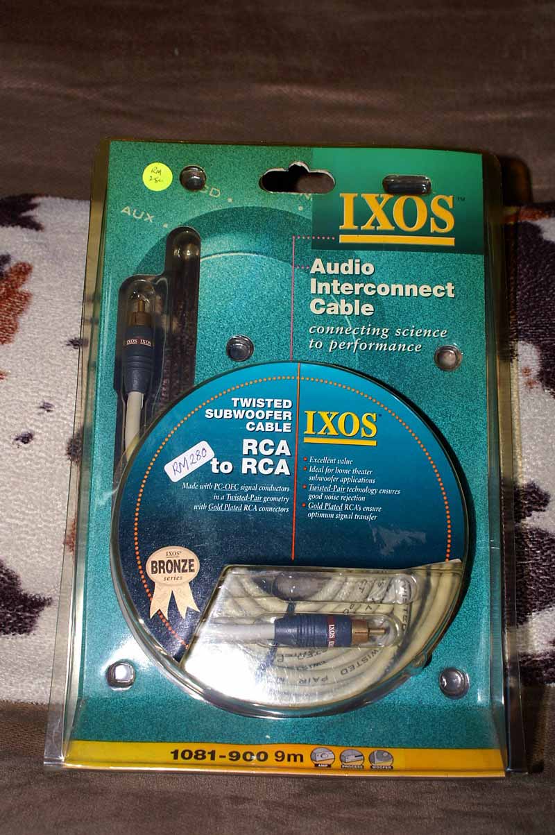 IXOS Twisted Subwoofer Cable (New) SOLD Ixos-t10