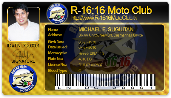 R-16:16 Moto Club Official ID Front10
