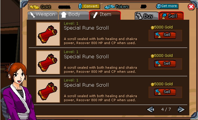 Ninja Saga Cheats // Special Rune trick Credit10