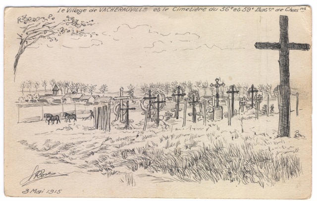 le cimetière du 56e et 59e BCP 1915-013