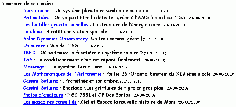 LES ASTRONEWS de planetastronomy.com Wincli10