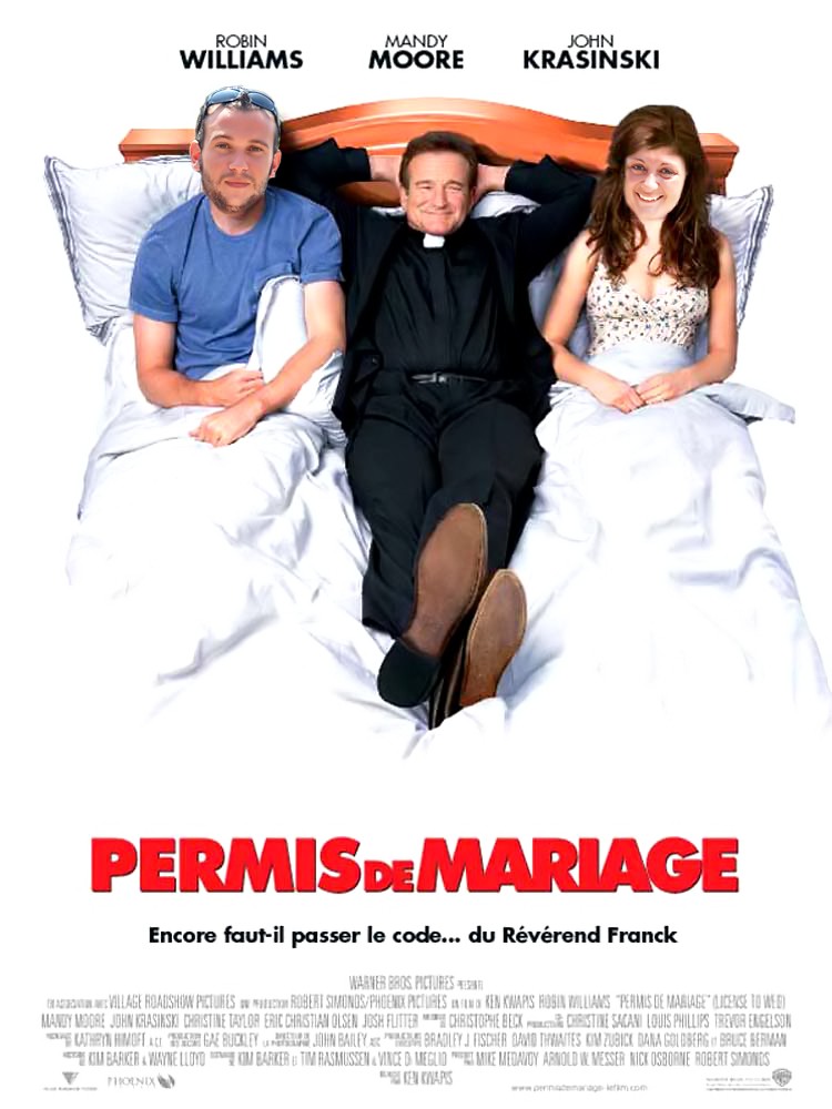 Demande de faire part de mariage thème cinéma Permis10