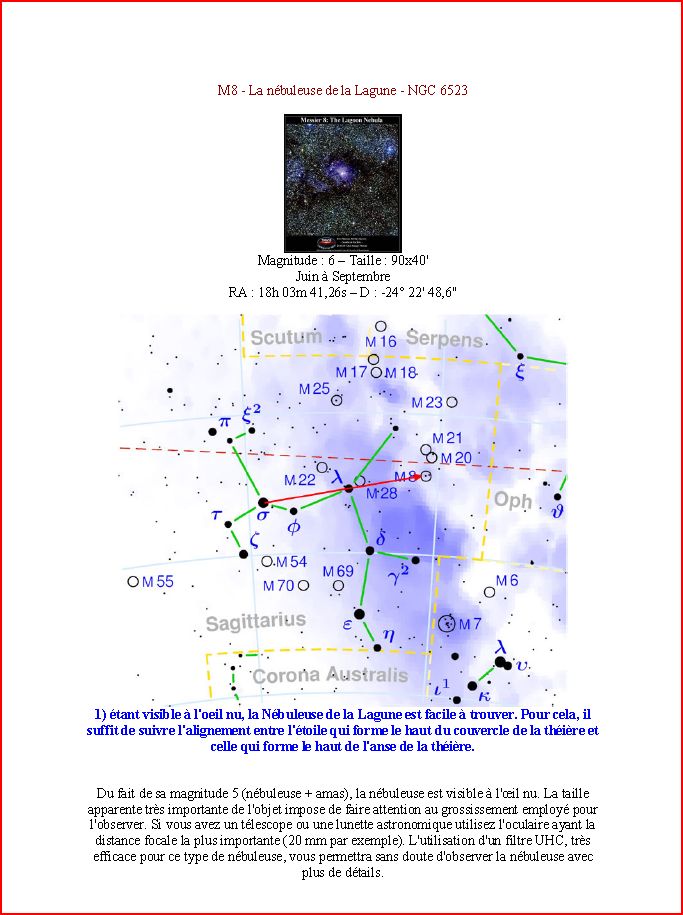 CATALOGUE MESSIERS  M  8 M811